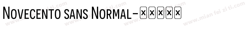 Novecento sans Normal字体转换